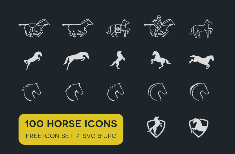 100 Gratis Pferde Icons