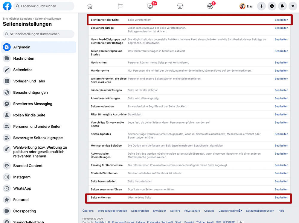 Anleitung: Wie löscht oder deaktiviert man eine Facebook Fanpage (Neues ...