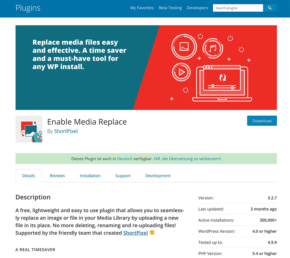 plugin enable media replace 3 - Neues Plugin - Bilder in Mediathek ersetzen - Enable Media Replace