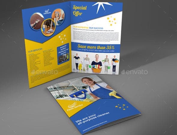 Cleaning Services Company Bi-Fold Brochure