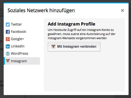hootsuite instagram connect - Hootsuite lässt sich neu mit Instagram verbinden