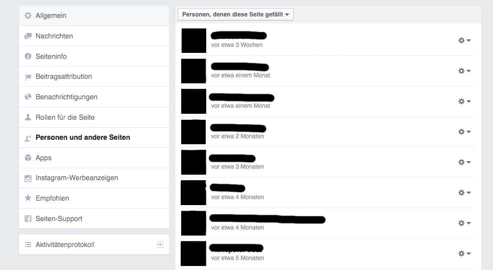 facebook fanpage anzeige detail - Facebook: Wie sehe ich wem meine Seite gefällt?