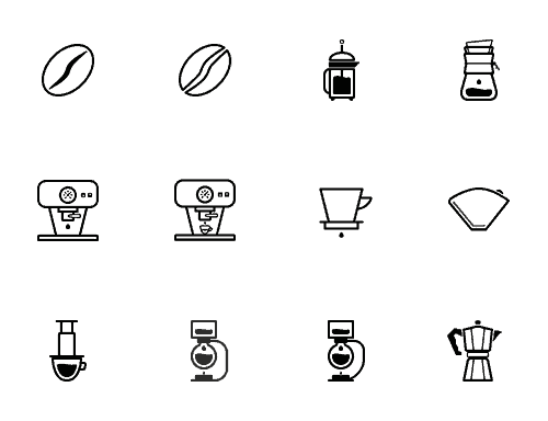 barista icon - Barista und Kaffee Icon Set