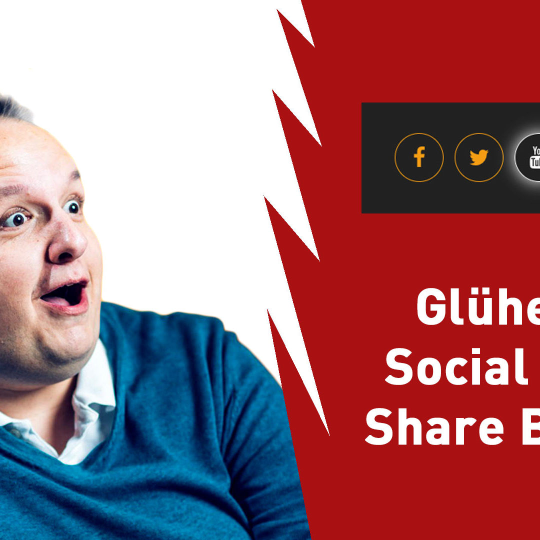 Glühende runde Social Media Share Buttons mit reinem CSS