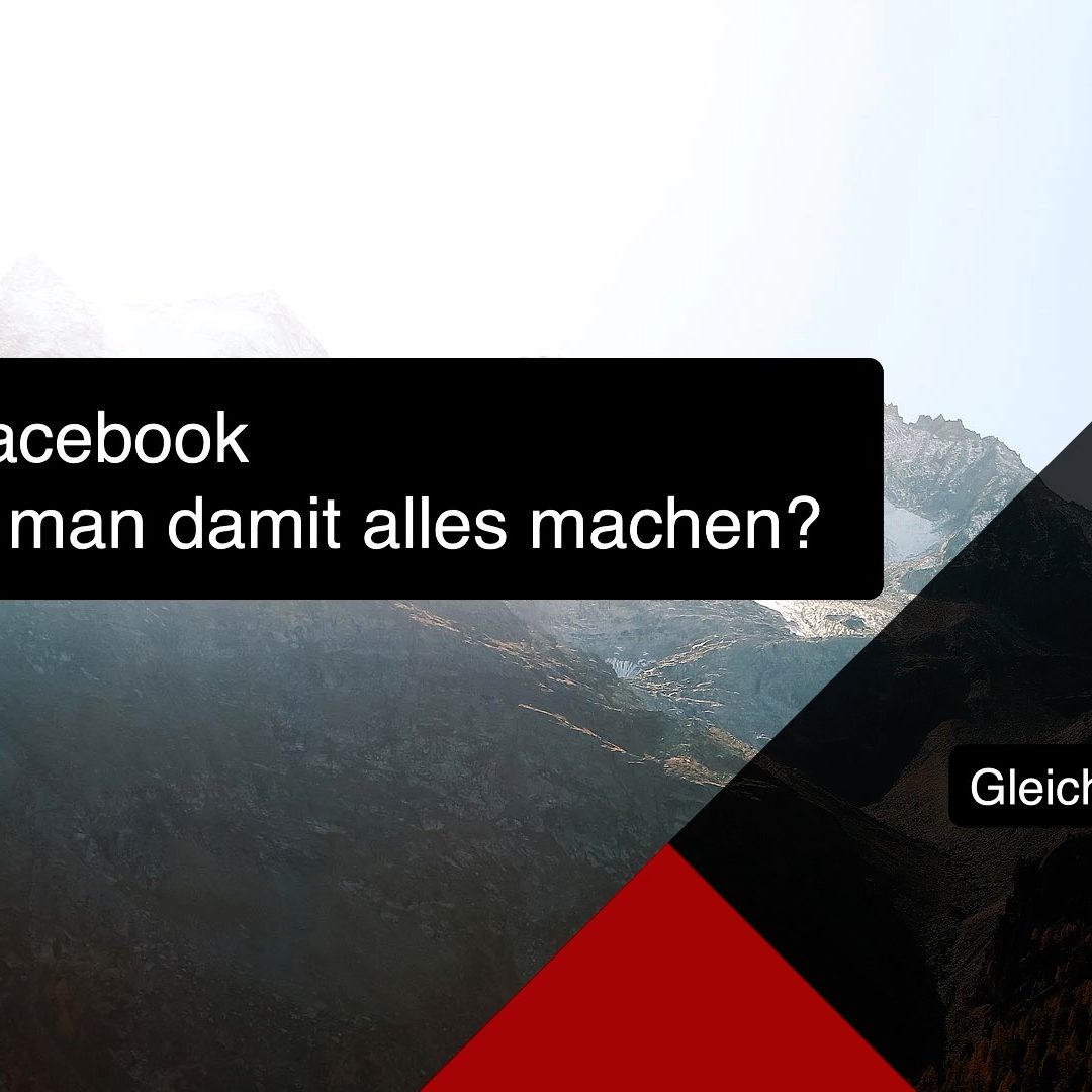 Was kann man mit Facebook alles anstellen?