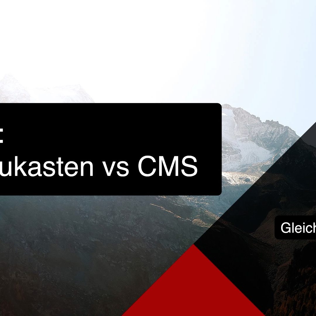 Webbaukasten oder CMS – was ist besser?