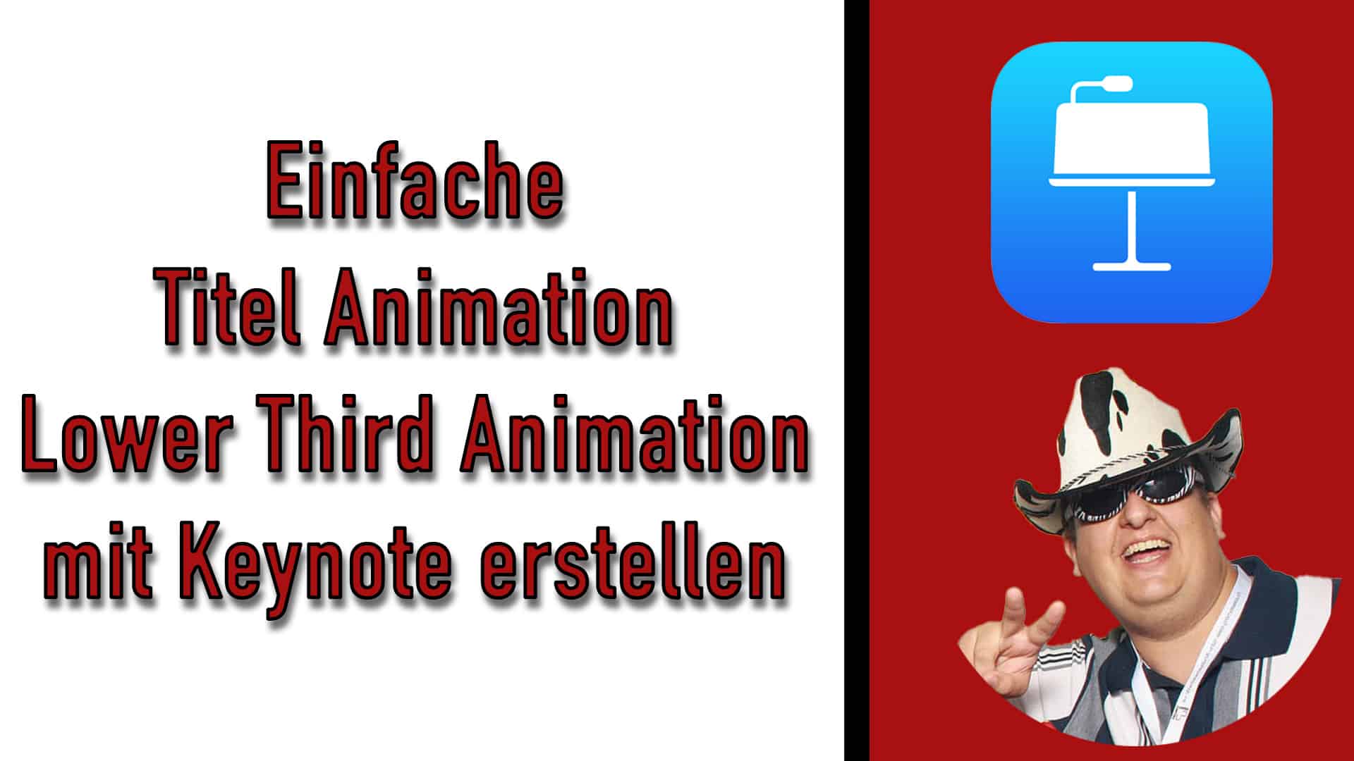 Einfache Titel Animation (Lower Third Animation) mit Keynote erstellen [Für Live Stream oder Videos]