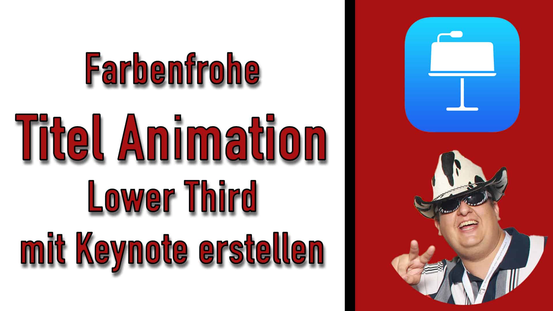 Farbenfrohe Titel Animation Lower Third mit Keynote erstellen [Für Live Stream oder Videos]