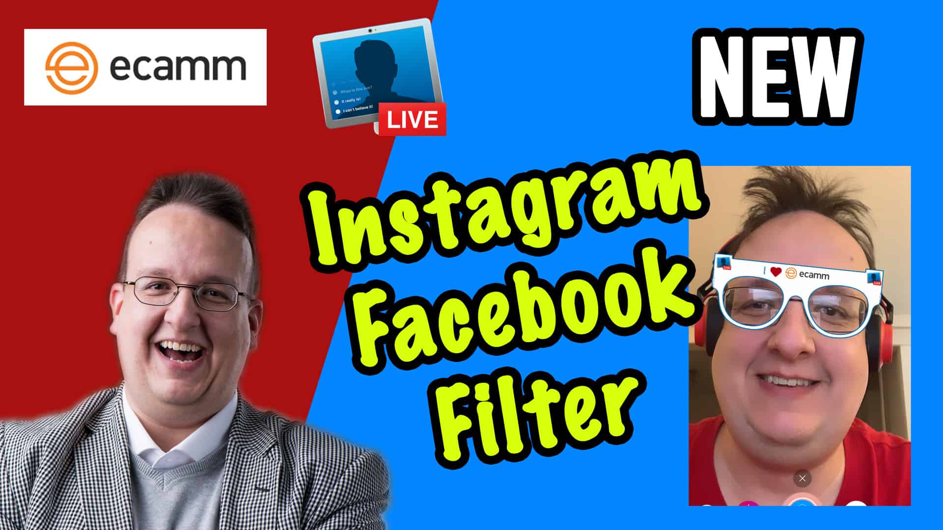 Der Ecamm Live Filter für Instagram oder Facebook ist da