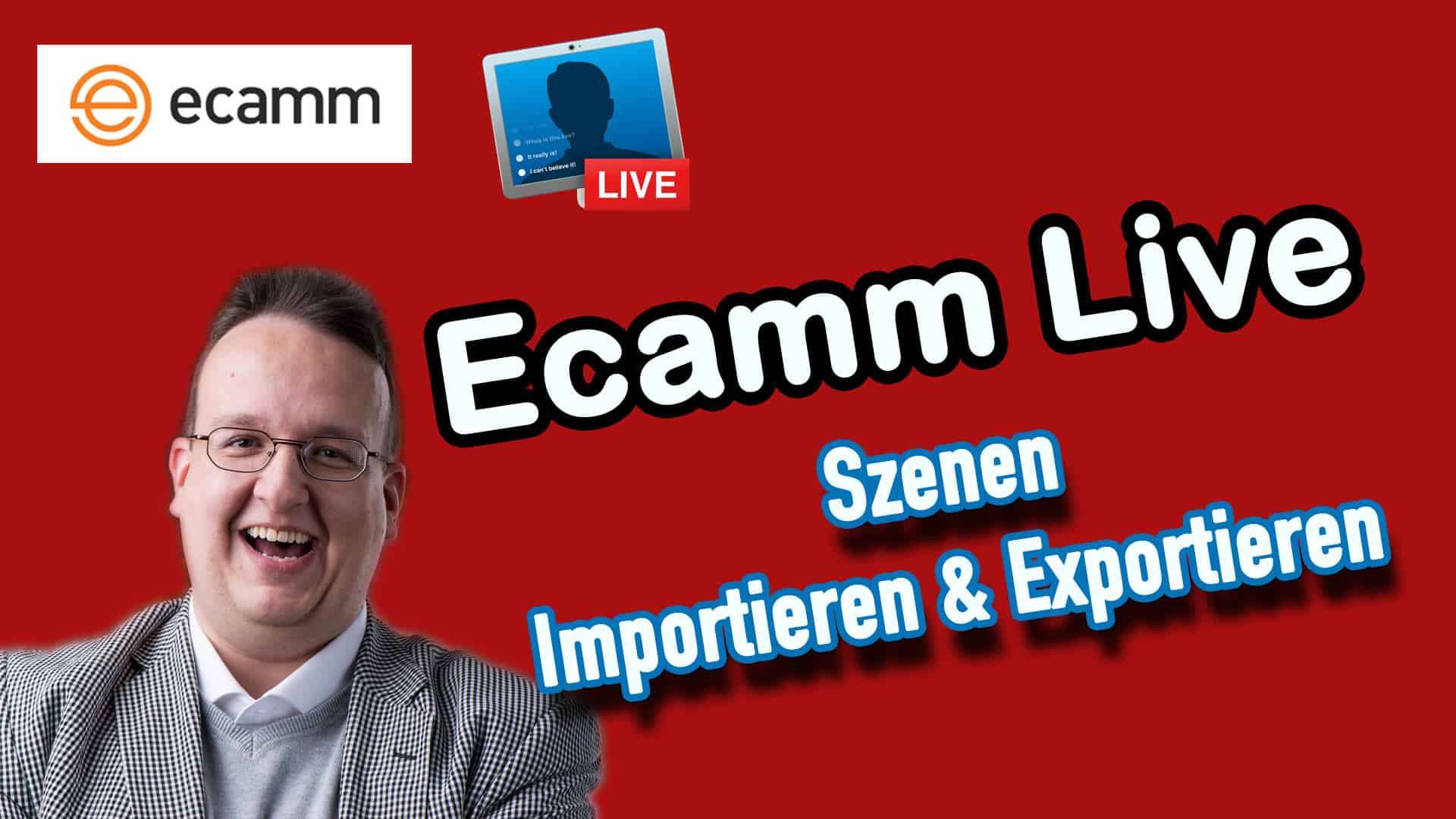Ecamm Live: Szenen importieren und exportieren