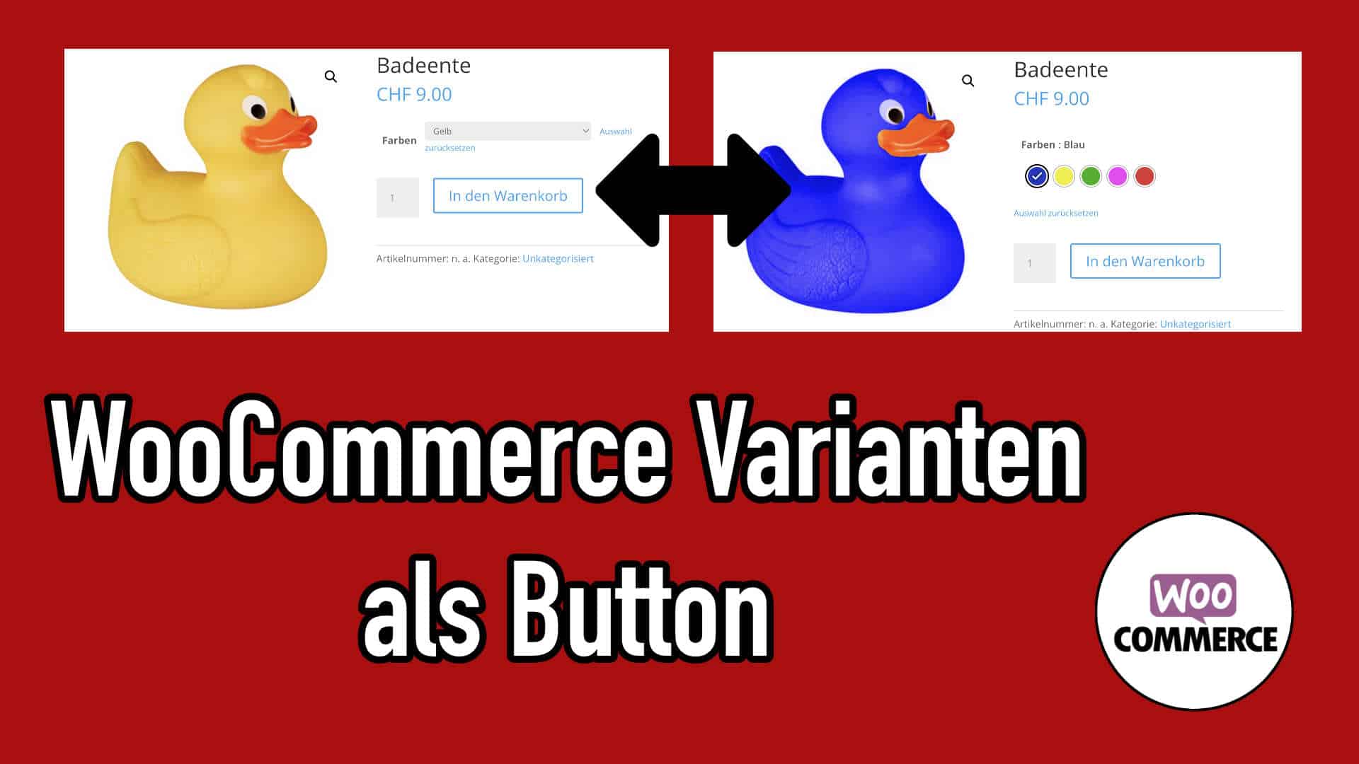 WooCommerce: Wie kann ich Produktauswahl als farbige Buttons erstellen? (Variation Swatches)