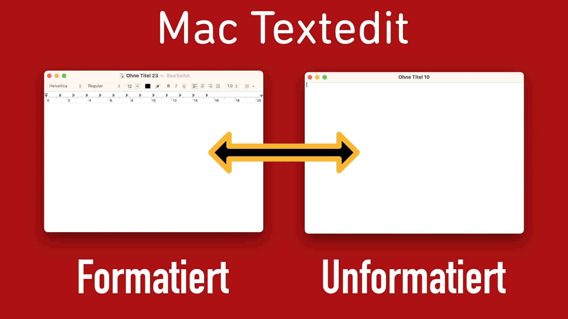 Mac TextEdit: Wie stelle ich ihn auf Unformatiert um?