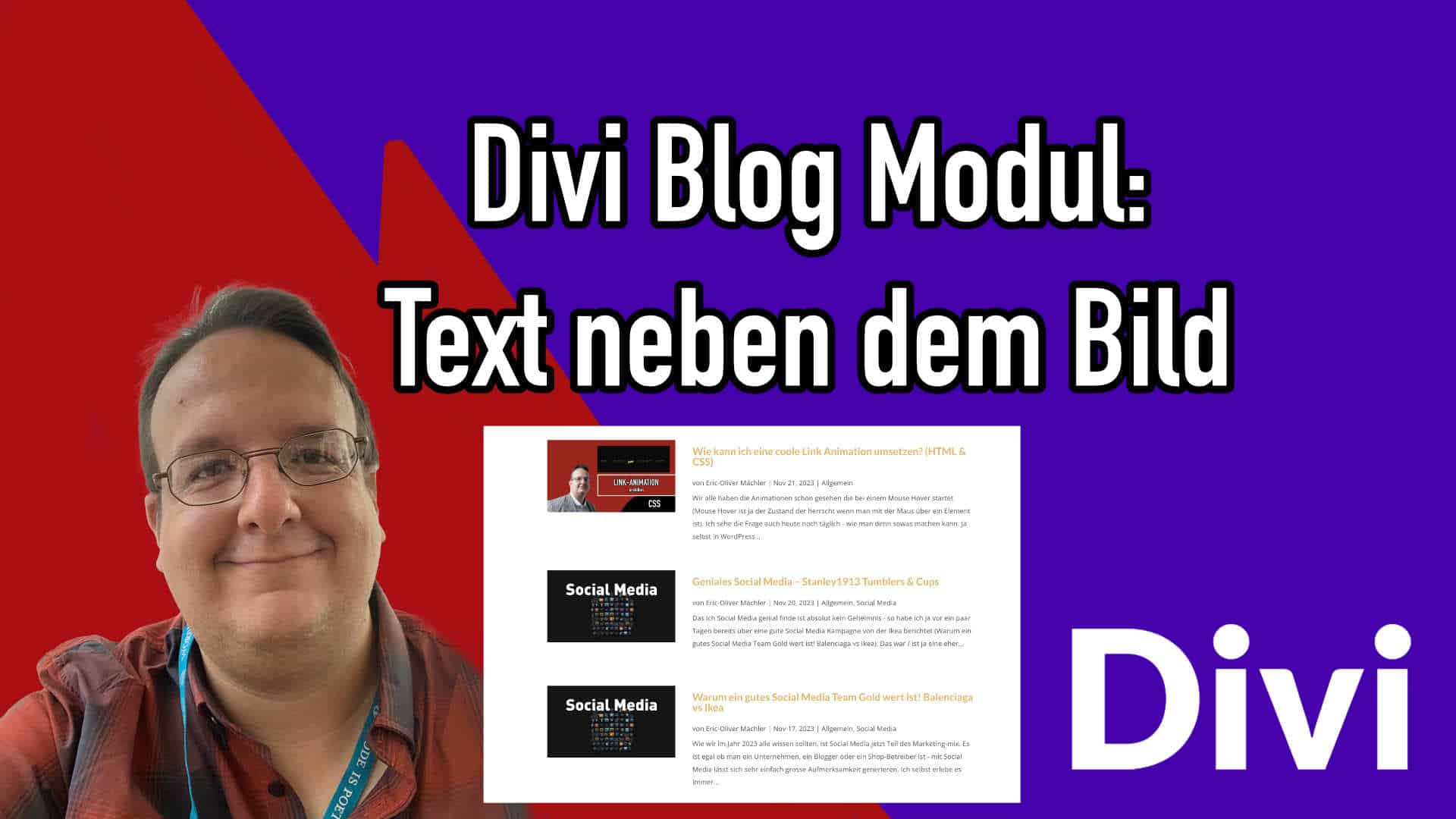 DIVI Blog Modul: Wie positioniert man den Text und das Bild nebeneinander?