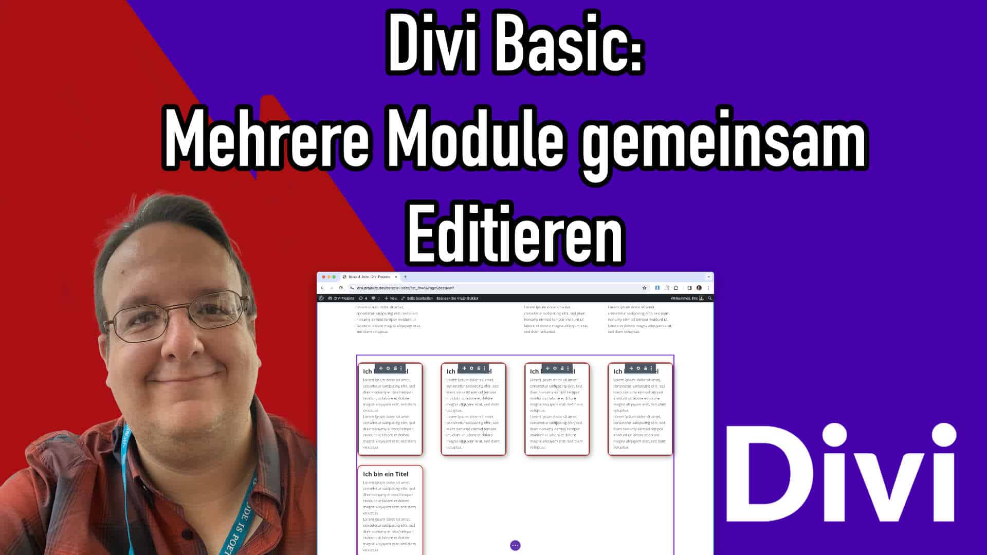 DIVI: Wie kann ich mehrere Module gemeinsam bearbeiten? Multiselect?