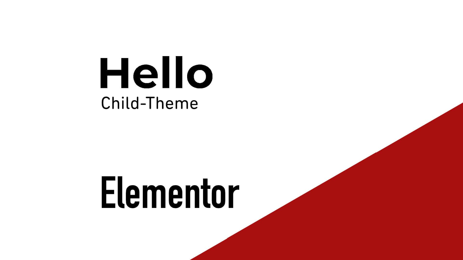 Hello Elementor Child Theme Download