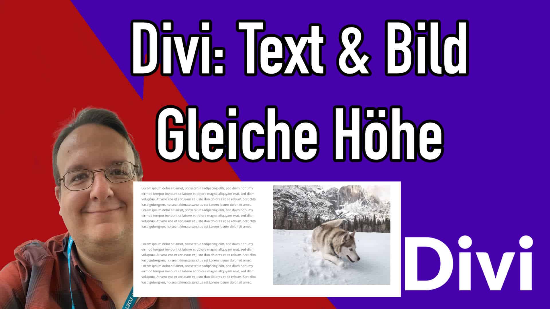 DIVI: Wie gleiche ich die Höhe eines Bildes mit dem von einem Text aus?