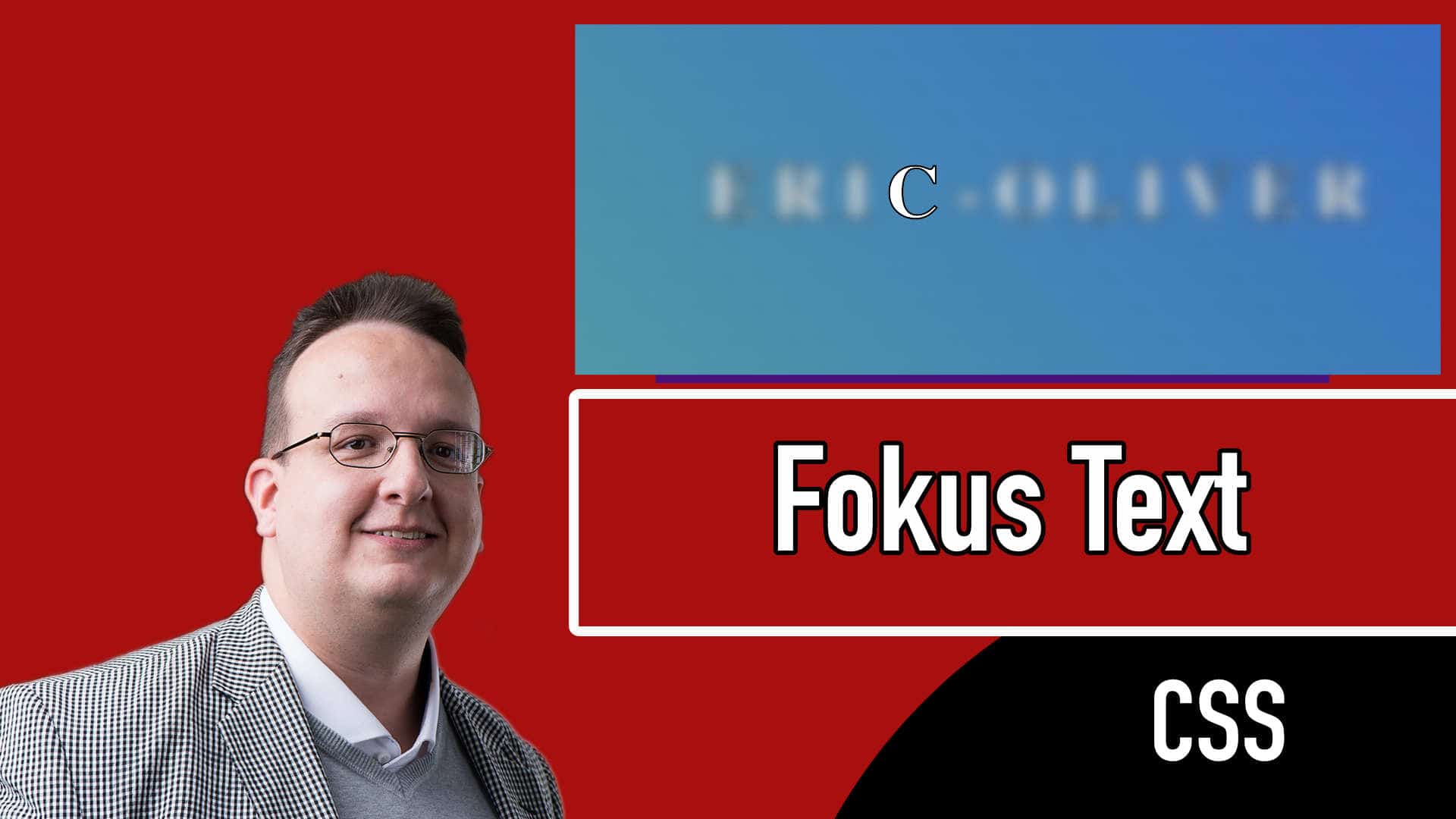 Einen cooler Fokus Text / Titel mit CSS – Webdesign Idee