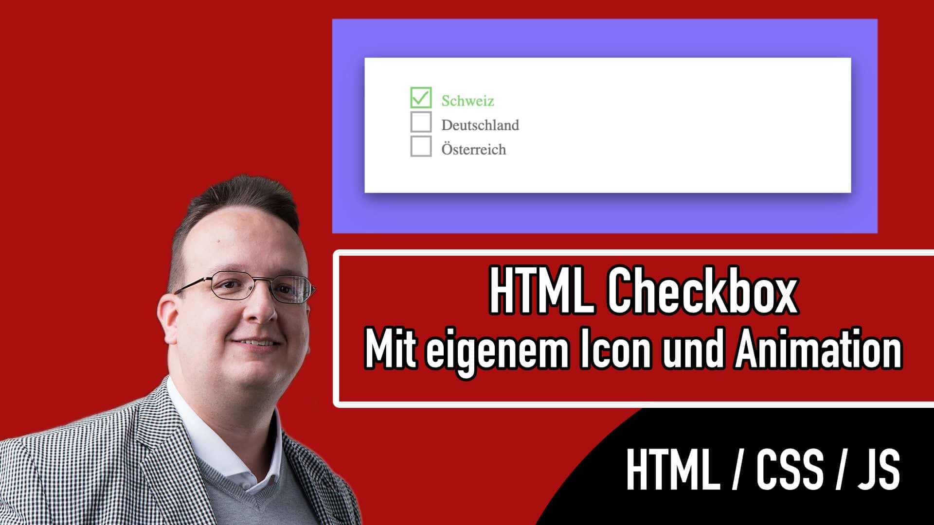 Animierte Checkbox mit eigenem Icon (HTML & CSS)