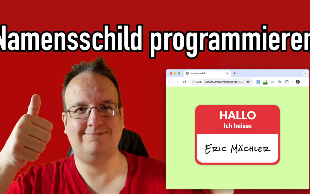 Lass uns ein cooles Namensschild mit HTML und CSS programmieren