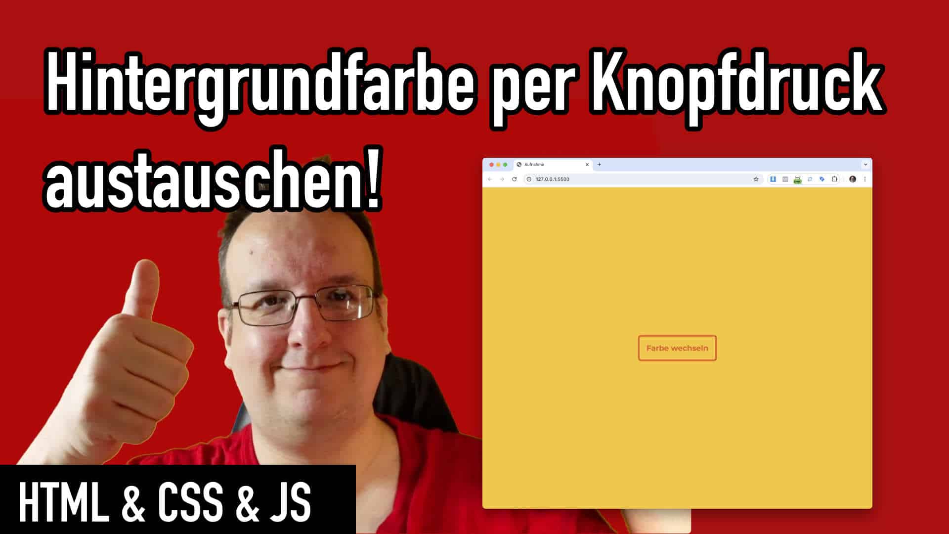 Webdesign: Hintergrundfarbe per Knopfdruck austauschen lassen? (HTML & CSS)