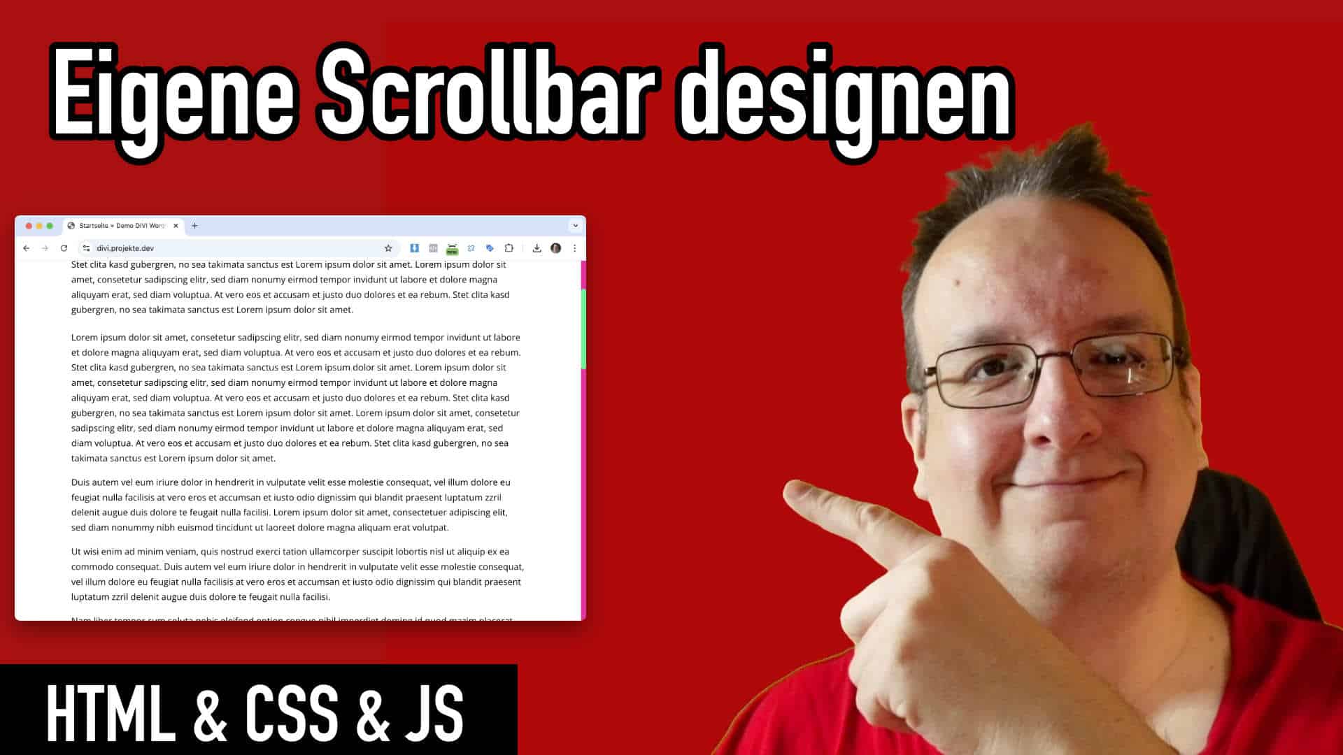 Wie kann ich den Scrollbar auf meiner Webseite designen?