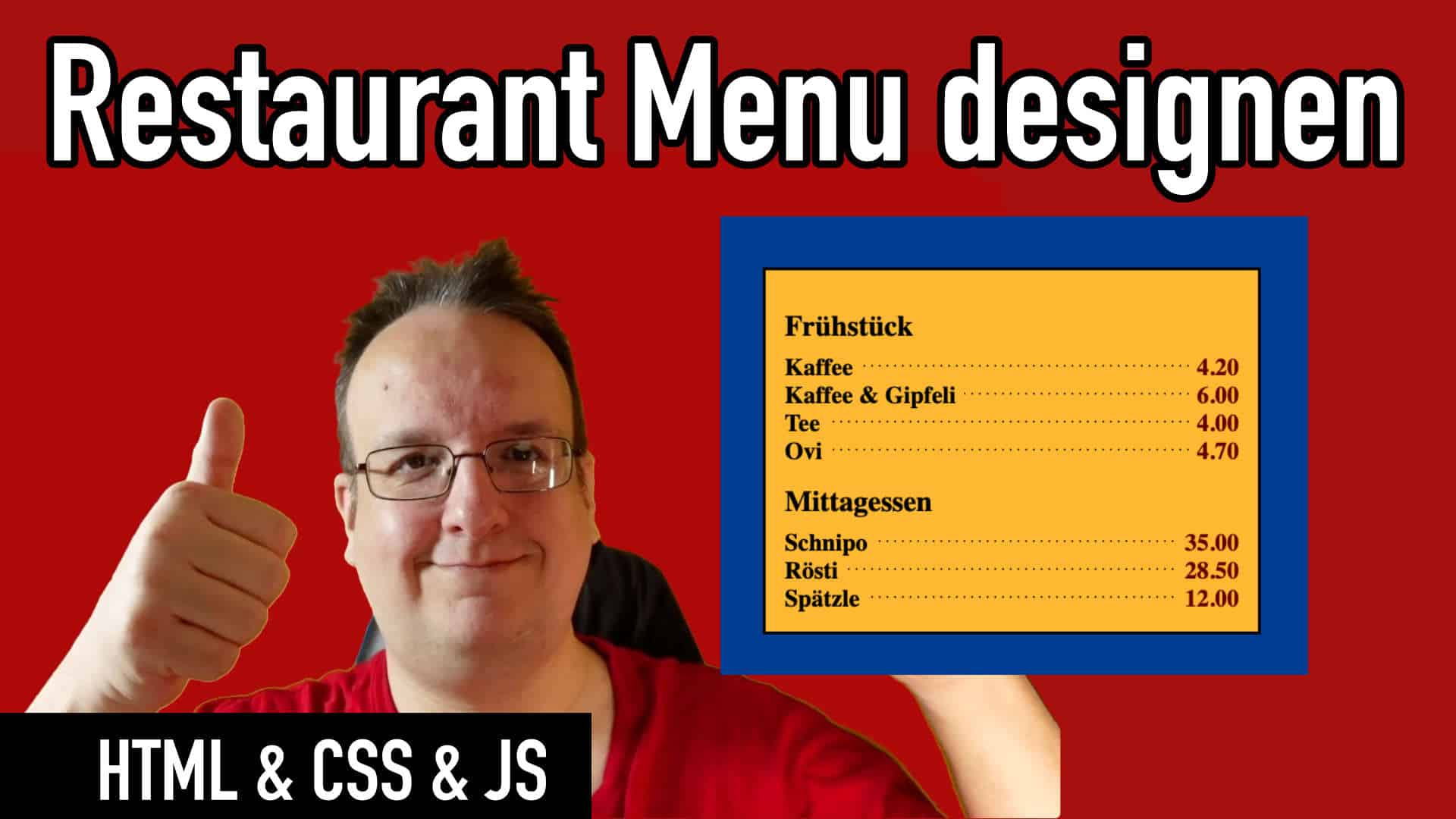 Restaurant Essen & Trinken Menu designen
