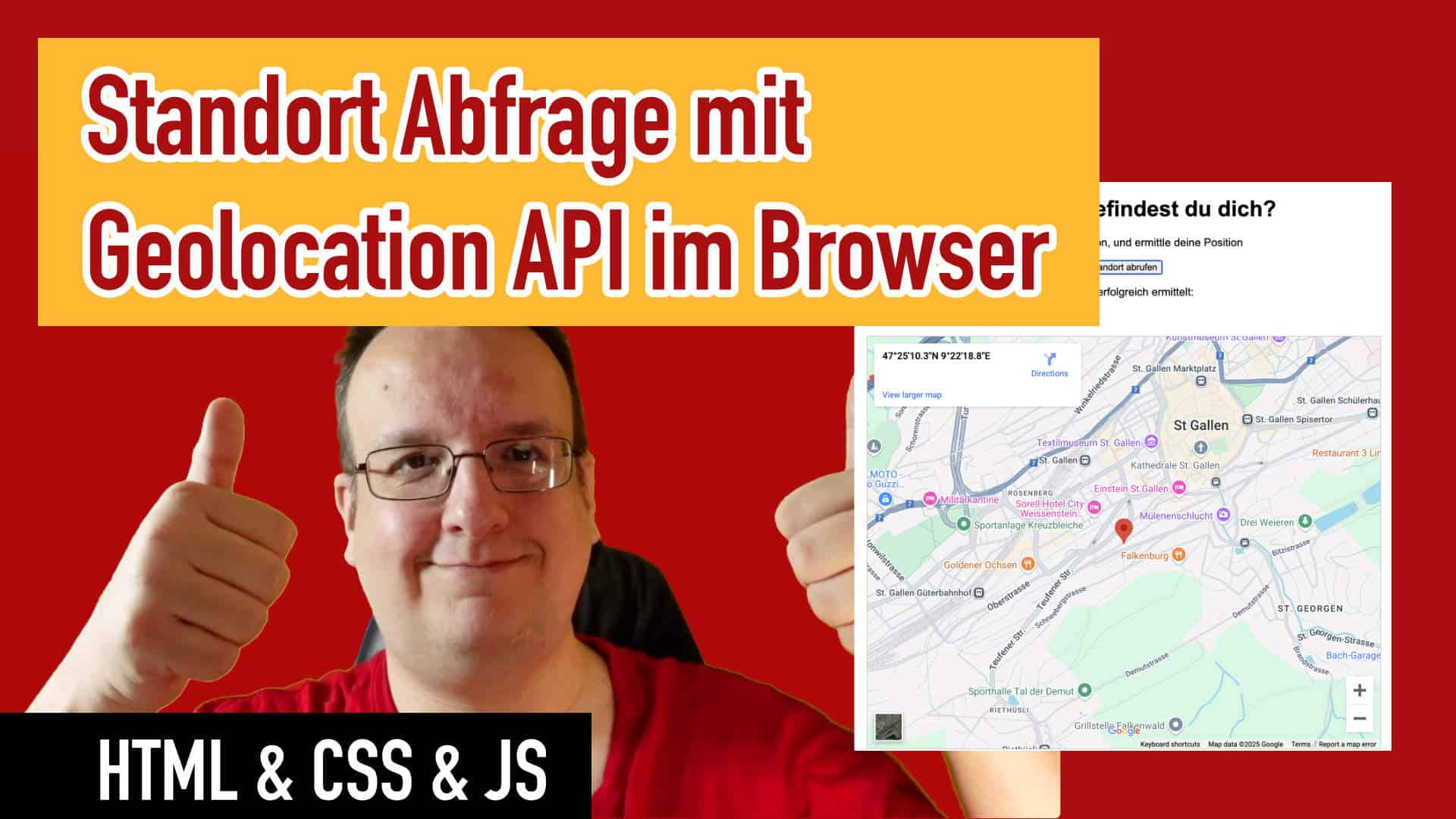 Standort Abfrage mit der Geolocation API im Browser – Webdesig Tipp