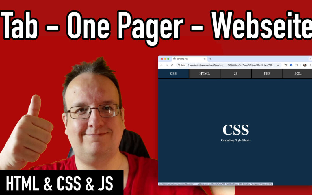 Eine Tab One Pager Webseite – wie kann ich sowas programmieren?
