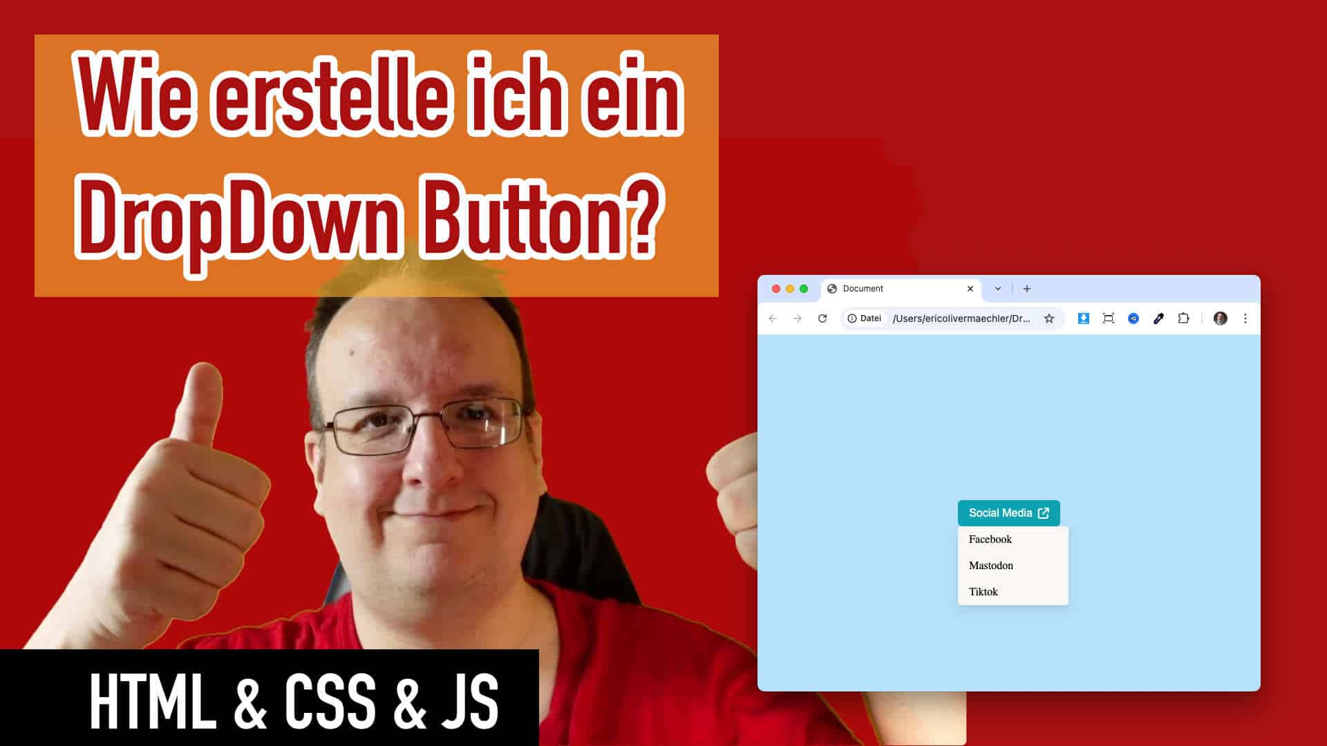 So einfach baust du einen DropDown Button mit HTML und CSS