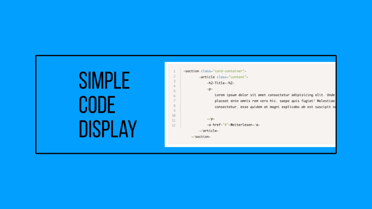 Sample Code For Display Neues Plugin: Simple Code Display ≫ Chefblogger Magazin über Wordpress ...