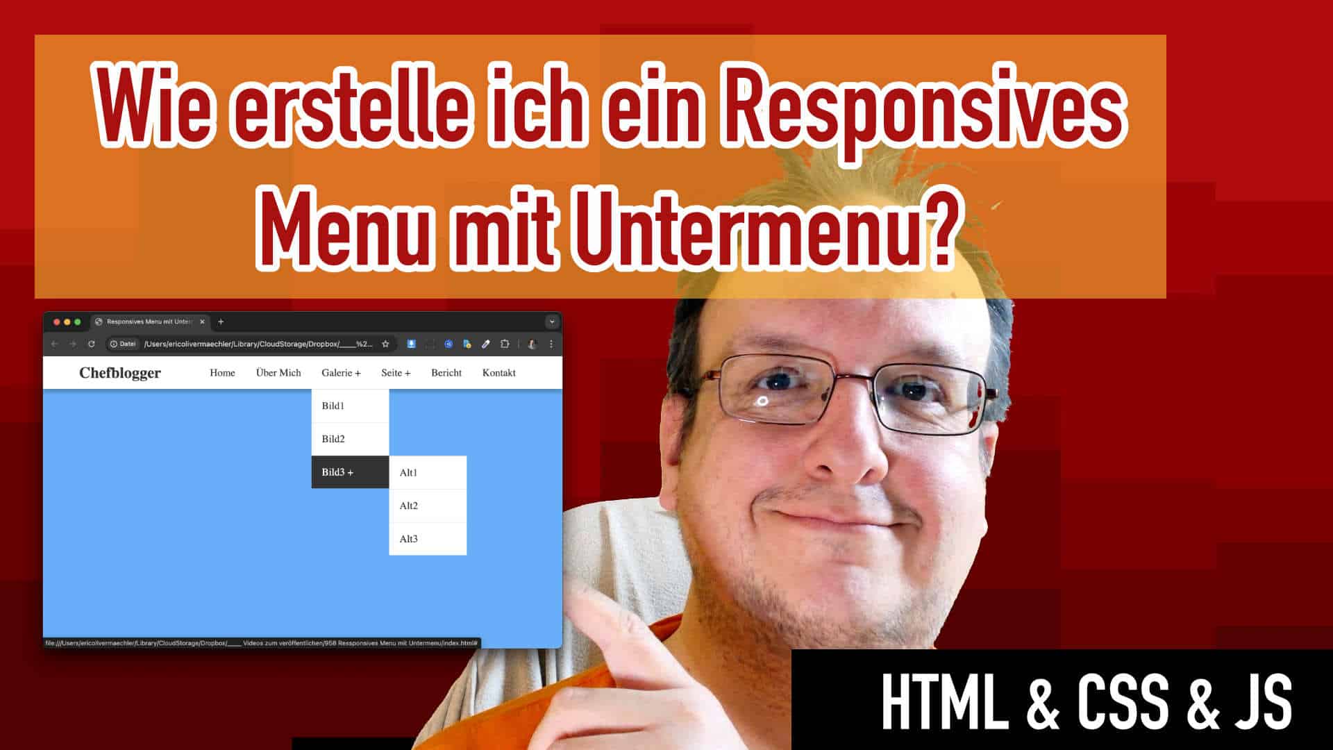 Wir erstellen ein responsives Menu mit Untermenu innert wenigen Minuten – so einfach geht es (HTML & CSS)