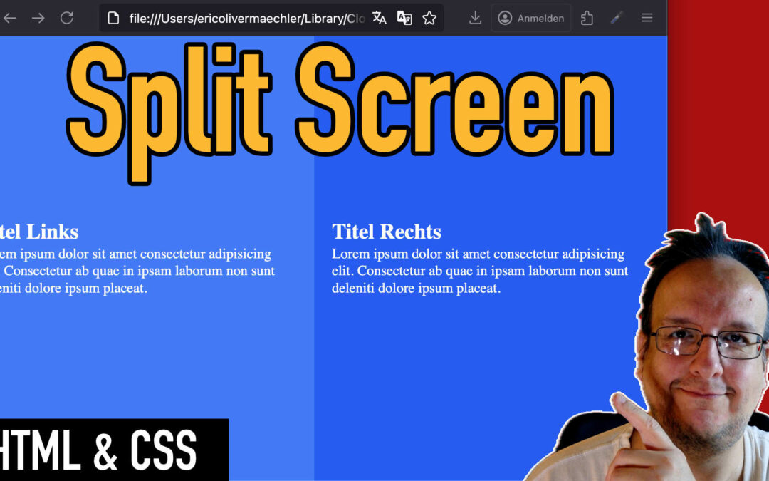 Wie kann ich ein Split Screen Effekt für Texte erstellen? (HTML & CSS Anleitung)