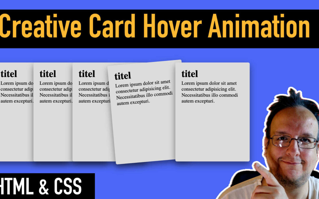 Cooler Card Hover Effekt mit HTML und CSS erstellen
