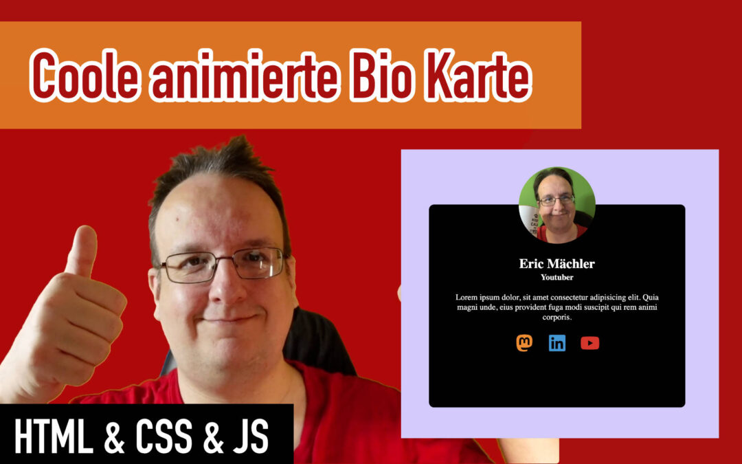 Coole animierte Bio Karte