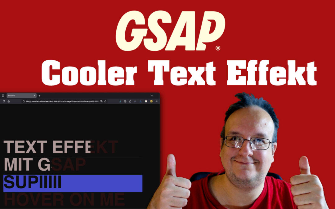 Cooler GSAP Text Effekt mit Scrolltrigger